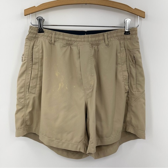 Birddog M Mens Khaki Short With Liner tan 0163 zipper pockets casual athletic - Picture 2 of 10